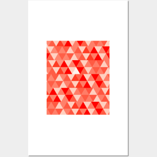 Abstract Red Triangle Art Posters and Art